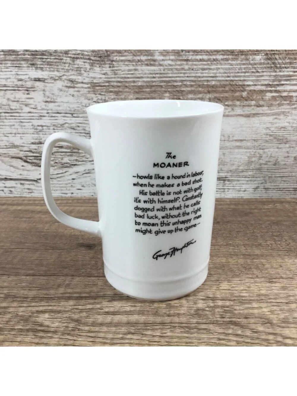 George Houghton Golf Cartoon Mug The Moaner Royal Windsor Bone China Cup